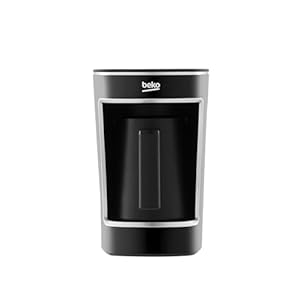 Beko TKM 2341 Mokka-koffiezetapparaat, tot 5 kopjes, Cooksense, schuimige, Turkse koffie, anti-morsen, one-touch-bediening, zwart