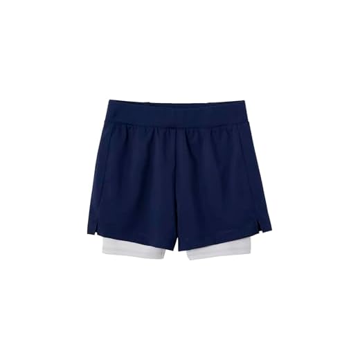 VERTBAUDET Short Fille Sport 2 en 1 matière Technique Marine 8A