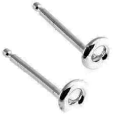 Miniatura 2 de Aretes de plata de ley con forma de disco martillado, aretes de disco redondos planos, joyería hipoalergénica