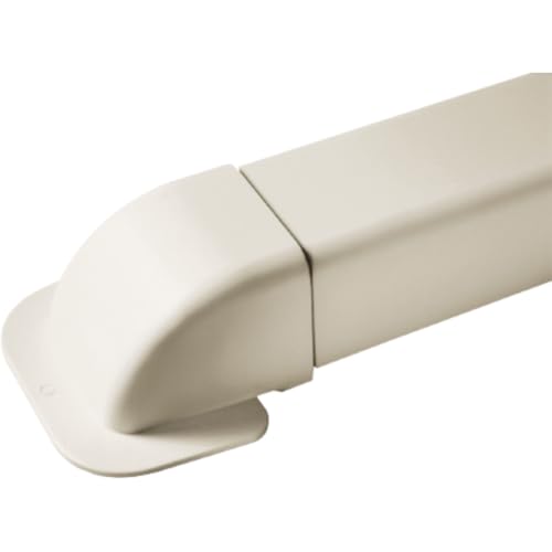 Curva a Muro per Canalina per Installazione Condizionatori Mono o Dual Split 1 Pz 80 x 60 Mm Bianco