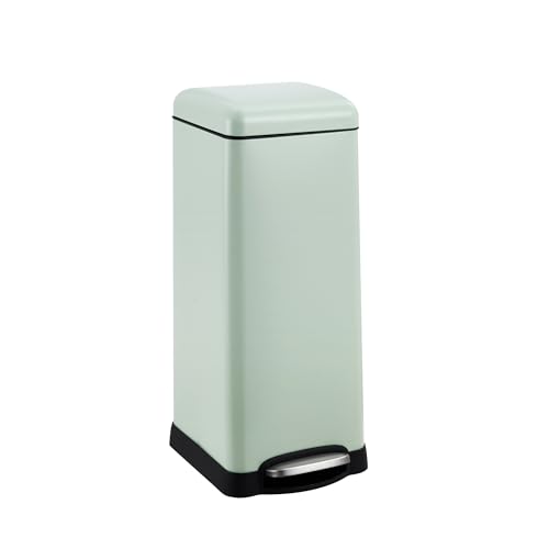 Caneca de basura cuadrada 8 gal acero inox verde