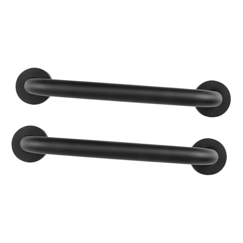 CRILSTYLEO 2個浴室グラブバー 太空アルミ製滑り止め手すり トイレ 浴槽用 ハンドル 角な多機能支援バー 高齢者 向け浴室サポートレール