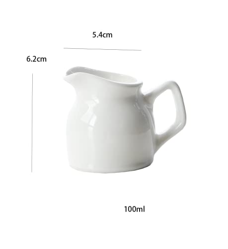 Sauce Boat Dispenser di sciroppo per la Salsa di Salsa per la Schiuma di Latte in Porcellana Piccola brocca per la Cucina di casa 100 ml Salsiera piattino - immagine 3