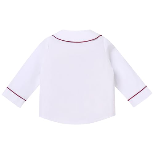 IDOPIP Baby Boys Velvet Formal Suit Toddler Gentleman Outfit Long Sleeve Shirt with Bowtie Suspender Pants Hat Winter Clothes4