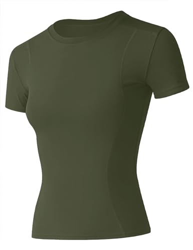 IECCP Women's Gym Shirts Workout Yoga Running Sports Tops Breathable Athletic Exercise Teeshirts Quick Dry Short Sleeve