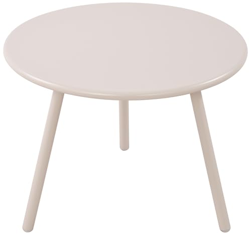 CLP Table Basse Minot I Table de Salon Ronde pour l'extérieur et l'intérieur I Table de Jardin résistante aux intempéries et aux UV, Couleur:Gris Clair