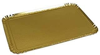 Le Petit Mitron Carton 25 Plateaux Traiteur Or réutilisable - Plateau 28x42 cm