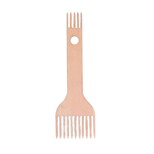 Wooden Comb?Weaving Comb Double Ended Ergonomic Design Beech Glossy Weaving Comb for Weaving Craft