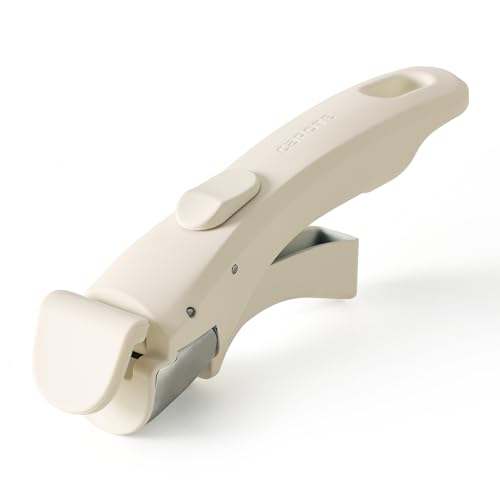 CAROTE Mango Extraíble Blanco, Apilable, Cerradura de Seguridad, Recambio Mango Extraíble Sartenes y Ollas Universal, para Todos los Bateria de Cocina