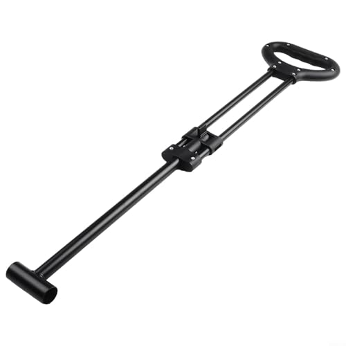 Telescoping Pull Handle Replacement for Camping Wagon Cart 21.3-31.1 Inch Retractable Steel Rod with 6.7 Inch Handle Compatible with Square Metal Frame Half-Folded Trolleys