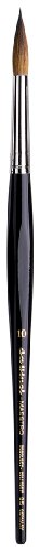 da Vinci Watercolor Series 35 Maestro Paint Brush, Round Long Taper Kolinsky Red Sable, Size 10