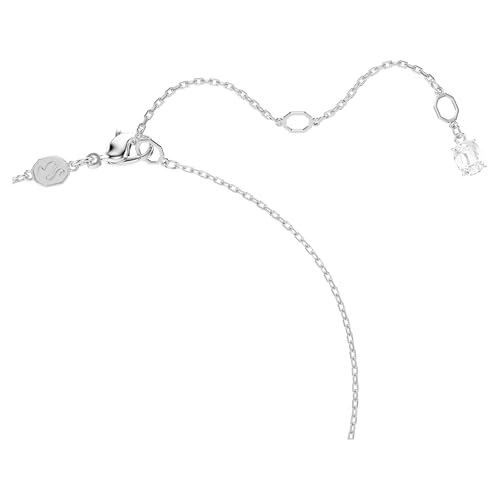 Swarovski Swan pendant, Swan, White, Rhodium finish4