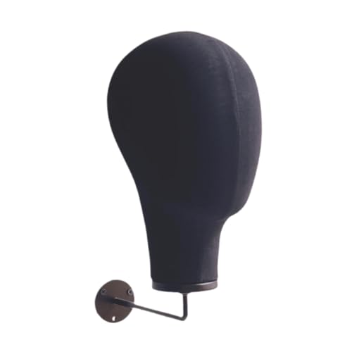 FashionCha Mannequin Head Model Wig Display Mannequin Head Innovative Multipurpose Wall Hat Rack Hat Display Head for Beginner, black