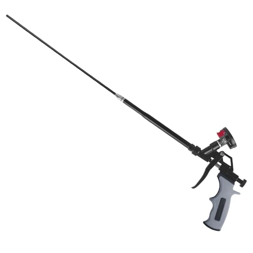 63 cm lange Schaumpistole, professionelle PTFE-beschichtete Schaumpistole, Spray-Schaumpistole, Pu-Schaum Applikator zum Abdichten und Isolieren (Grau)