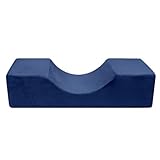 QOHNK Beauty Lash Pillow for Lash Extension, U-Shaped Memory Foam Pillow,Eyelash Beauty Grafting Neck Support Pillow (Navy blue)