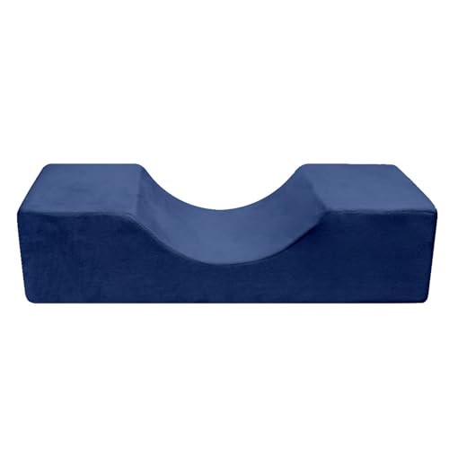 QOHNK Beauty Lash Pillow for Lash Extension, U-Shaped Memory Foam Pillow,Eyelash Beauty Grafting Neck Support Pillow (Navy blue)