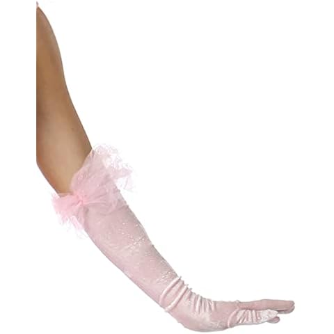Princess Paradise Women's Princess Auria Gloves Deluxe Costume, Pink, One Size Cover