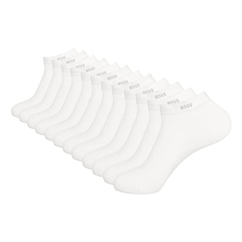 BOSS Herren Sneaker Socken Business Socks AS Uni CC 6 Paar, Farbe:Weiß,...