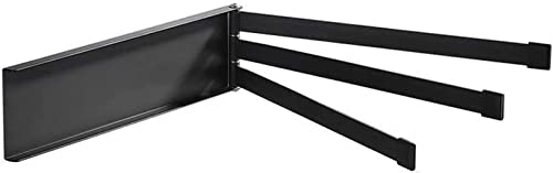 Porte-serviettes rotatif et pliable en acier au carbone noir pour douche