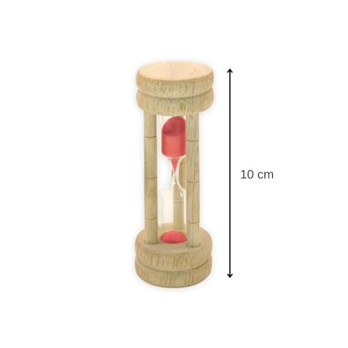 Fackelmann Sanduhr 3,5 x 10 cm aus Buche, Glas und Sand