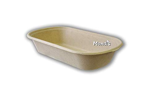 Envase 800 ml rectangular compostable de trigo en caja de 500 unidades para hostelería profesional