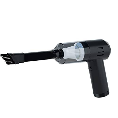 ikasus Aspirador de coche, aspirador de mano inalámbrico portátil, potente potencia de succión USB recargable para ordenador/casa/casa de mascotas/coche