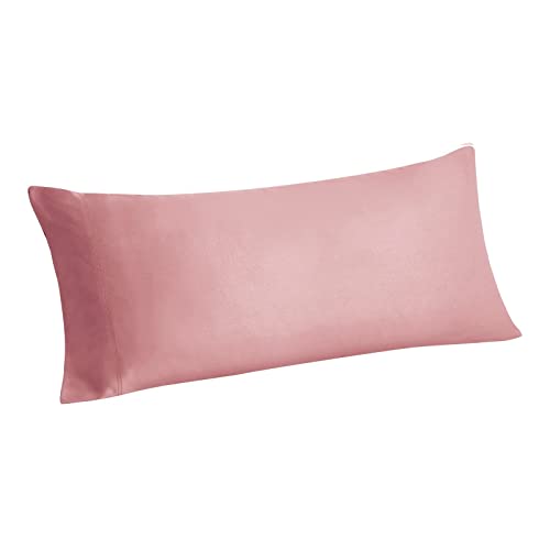 Image of BEDELITE Body Pillow Pillowcase, Rayon from Bamboo, Rose Pink, 20 inchx54 inch