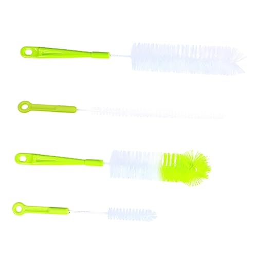 Ipetboom 1 Set 4pcs Cleaning Brush Feeding Bottle Brush Cup Cleaner Brush Water Cup Cleaner Bottle Cleaner Brush Bottle Washer Bottle Washing Brush Pp Environmental Protection Plastic Green