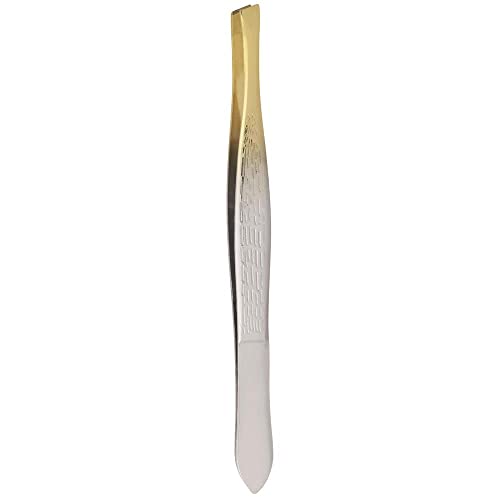 Pinça Ponta Dourada Diagonal, Enox, Prata/Dourado Pinça Ponta Dourada Diagonal, Enox, Prata/Dourado