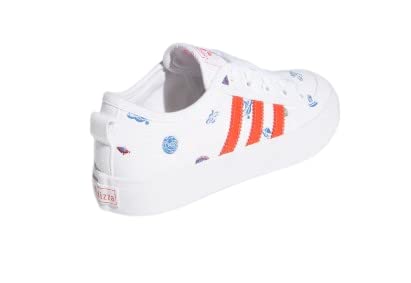 adidas Originals Nizza (Big Kid) White/Bright Red/Focus Blue 7 Big Kid M4