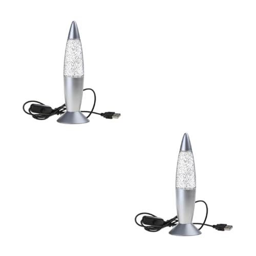 Lámpara de lava USB con forma de cohete, lámpara LED intermitente, decoración de fiesta, mesita de noche, material de luz para niños