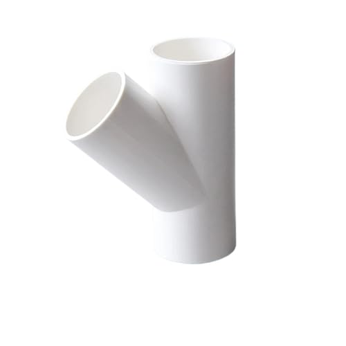 Conector de 3 vías para tubería de PVC, adaptador en Y para riego de jardín, conector de 45 grados, 1 unidad, diámetro interior de 20, 25, 32, 40 y 50 mm(25mm White)