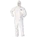 KleenGuard A80 Coveralls W/Head/Foot Covering, Saranex 23-P/Cloth, 4XL, White, 10/Carton