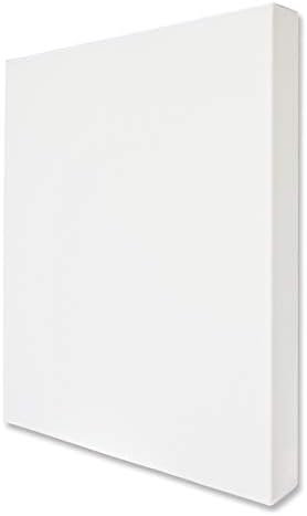 Amazon Brand  Eono Stretched Canvas Chunky Staple-free 30cm x 30cm Set of 4 Blank 100% Cotton