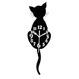 - Niedliche Katze, geräuschloses und tickfreies Design, kreative Dekoration für Zuhause, Schlafsaal, Hotel, Restaurant, Geschäftsraumvermietung, Display | Elegante Küche Deko