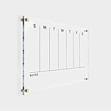 WEEKLY Wall Board Acrylic Calendar - Personalized Dry Erase Board, Horizontal Wall Calendar, Monthly