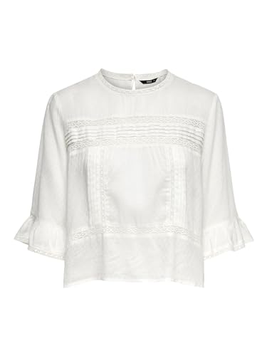 Top femme Only Onlanemone 3/4 flaired blouse fluide col rond