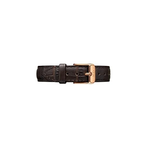 Daniel Wellington Petite York, Braun/Roségold Uhrenarmband, 14mm, Leder, für Damen