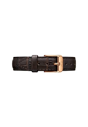 Bracelet montre 14mm Daniel Wellington Classic Petite York en cuir anti-irritation marron