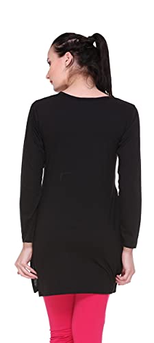 Image of In Love Women's Plus Size Printed Long Tops, Round Neck 3 /4 Sleeve Relaxed Fit Longline T-Shirt Tunic