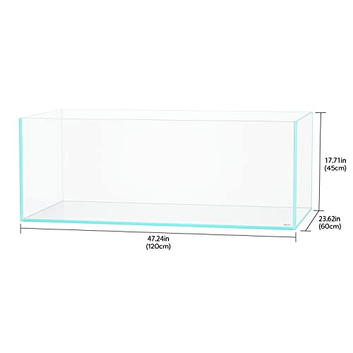 Image of LANDEN 120P 78.4 Gallon Rimless Low Iron Aquarium Fish Tank, W47.2xD23.6xH17.7 in(120x60x45cm); 12 mm Thickness with Nano Foam Leveling Mat Included