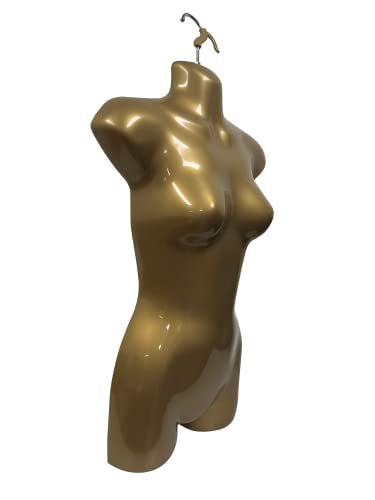 image for DisplayTown Gold Female Mannequin Injection Form Half Rounded Hip Long