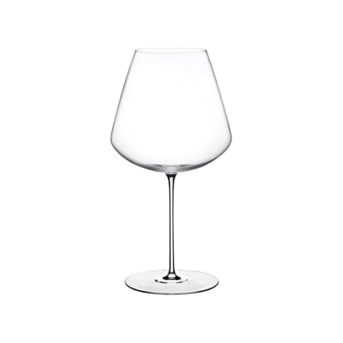 Nude Stem Zero Elegant Burgundy Wine Large Glasses 32.25 oz, Crystal Clear Wine Glass, | Lead - Free |, Stem Unique Modern Wine Glasses, Perfect for Cocktail Cover