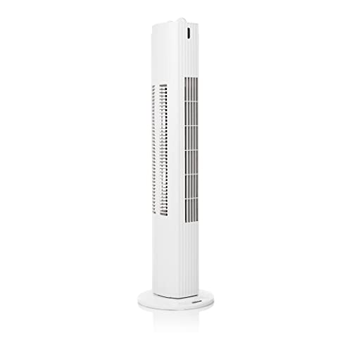 Tristar VE-5985 Ventilador de torre oscilante 75° con temporizador (20-120 min) y 78 cm de alto, 3 ajustes de velocidad, asa integrada, protección contra sobrecalentamiento, 57,2 dB, 35 W