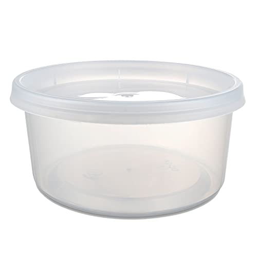 DuraHome Deli Containers with Lids 12 oz. Leakproof 40 Pack BPA-Free Plastic Microwaveable Clear Food Storage Container Premium Heavy-Duty Quality, Freezer & Dishwasher Safe (12 oz.)