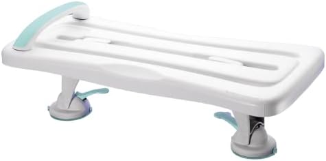 Helping Hand Company Surefoot White Plastic Shower / Bath Board with Handle and Locking Feet. Shower Board for Elderly & Disabled. Adjustable to Fit 16"-25" Width Baths. 200kg / 31 Stone Weight Limit