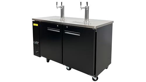 Elite Kitchen Supply Beer Keg Dispenser Kegerator Commercial Refrigerator 2 tap, ETL NSF 60