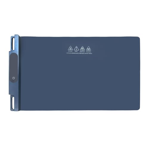 SQUDYO 電気ウォーミングトレイ ロール収納設計 フードウォーマー 8段階温度調整 シリコン製 6タイマー設定 多用途対応 家庭用パーティーに適用, グレーブルー