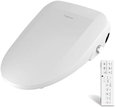 Facilavi FC7 Electronic Bidet Toilet Seat with Warm Air Dryer Elongated Smart Heated Toilet Seat Electrolyzed Water Sterilization Prewetting Rear Wash Bidet Seat for Toilet Washlet, Remote Control