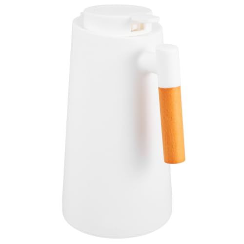 GARVALON Caraffa Termica con Manico in Legno Brocca d'Acqua Isolata Sottovuoto in Vetro Bottiglia Termica per Caffè e Tè con Coperchio Sicuro per Uso Domestico e Campeggio Mantenimento